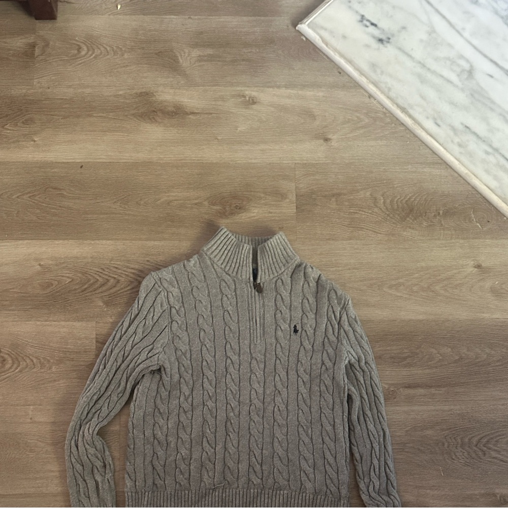 Gray Cable Knit Sweater
